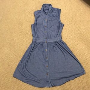 Jean Pattern Button Down Dress